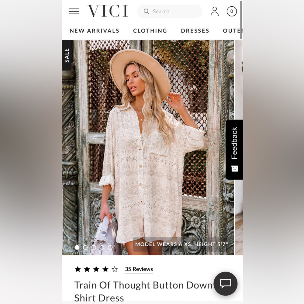 Vici Train Of Thought Button Down Shirt Dress size small